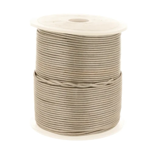 Rzemień Rzemyk Skóra średnica 1,5 mm PERŁOWY 5 metrów