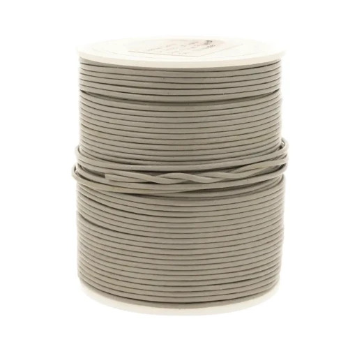 Rzemień Rzemyk Skóra średnica 1,5 mm JASNY SZARY 5 metrów