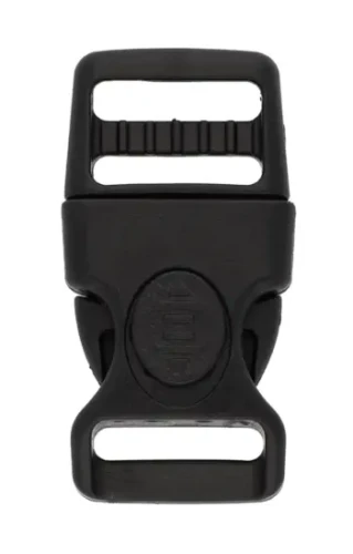 Klamra plastikowa 16mm x 44mm Czarno/Czarna 3 blokada 10szt