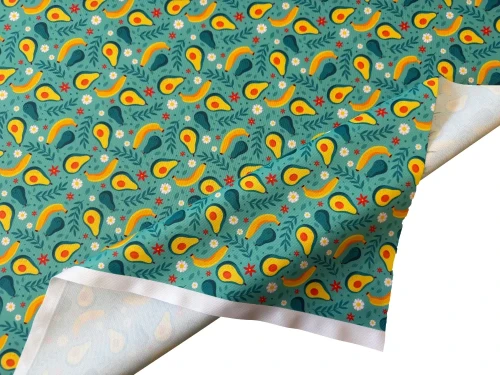 Tkanina OXFORD z Nadrukiem Wodoodporna Sublimacja 70cm x 100cm BANANY