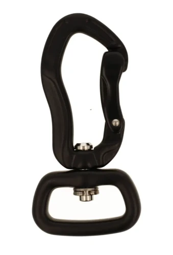 Karabinek Aluminiowy 25mm CZARNY Zapięcie 400kg Karabińczyk do Smyczy