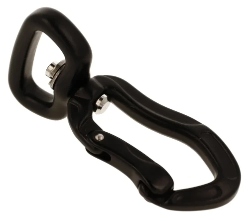 Karabinek Aluminiowy 25mm CZARNY Zapięcie 400kg Karabińczyk do Smyczy