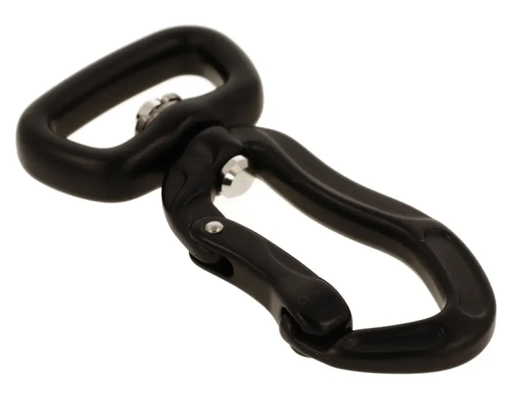 Karabinek Aluminiowy 400kg 25mm czarny 2.webp