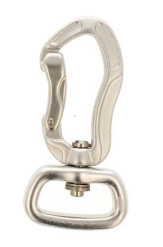 Karabinek Aluminiowy 25mm SREBRNY Zapięcie 400kg Karabińczyk do Smyczy