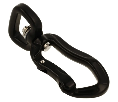 Karabinek Aluminiowy 20mm CZARNY Zapięcie 400kg Karabińczyk do Smyczy