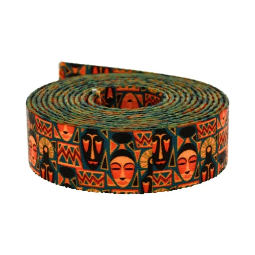 Taśma Nośna z Nadrukiem Sublimacja Africa Faces 48mb