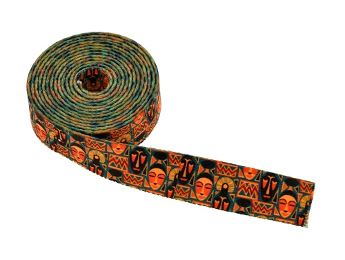 Taśma Nośna z Nadrukiem Sublimacja Africa Faces 48mb