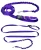 Smycz dla Psa z Amortyzatorem 380cm FIOLET Regulowana HandsFree Made in Poland