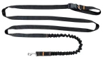Smycz dla Psa z Amortyzatorem 380cm CZARNA Regulowana HandsFree Made in Poland