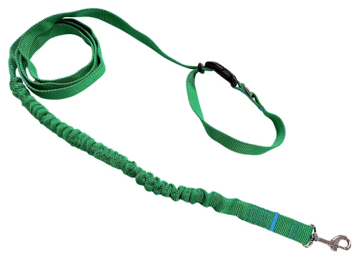 Smycz dla Psa z Amortyzatorem 380cm ZIELONA Regulowana HandsFree Made in Poland