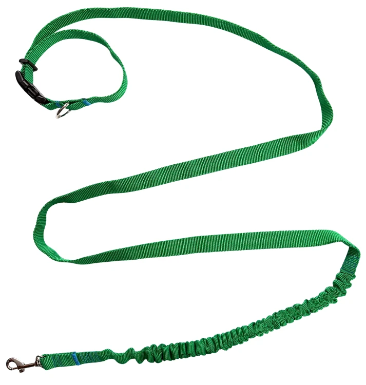 Smycz dla Psa z Amortyzatorem 480cm ZIELONA Regulowana HandsFree Made in Poland