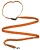 Smycz dla Psa z Amortyzatorem 480cm ORANGE Regulowana HandsFree Made in Poland
