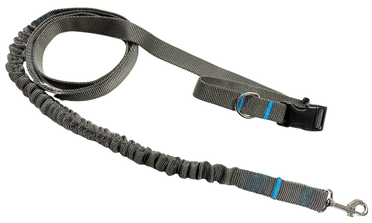 Smycz dla Psa z Amortyzatorem 480cm GRAFIT Regulowana HandsFree Made in Poland