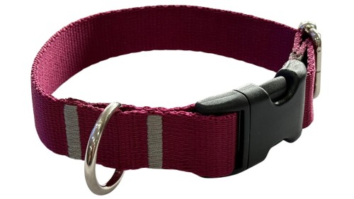 obroża dla psa z klamrą bordowa Zepnij 3.jpg