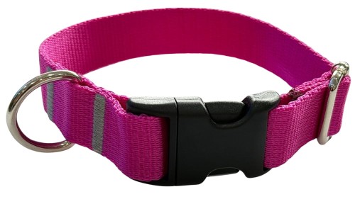 Obroża dla Psa 2 cm z klamrą Regulowana Fuksja Zepnij