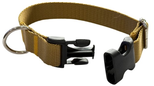 Obroża dla Psa 2,5 cm z klamrą Regulowana Złota Zepnij