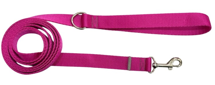 Smycz dla Psa Tradycyjna 2 cm Fuksja Zepnij