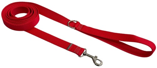 Smycz dla Psa Tradycyjna 2,5 cm Czerwona Zepnij