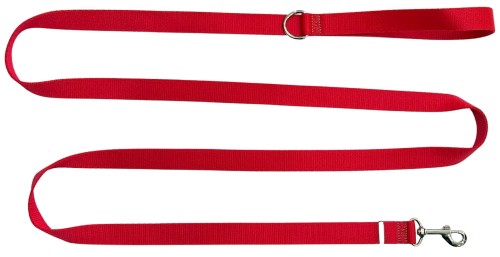 Smycz dla Psa Tradycyjna 2,5 cm Czerwona Zepnij