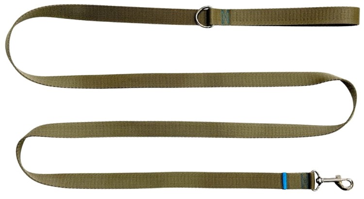 Smycz dla Psa Tradycyjna 2,5 cm Oliwka Zepnij