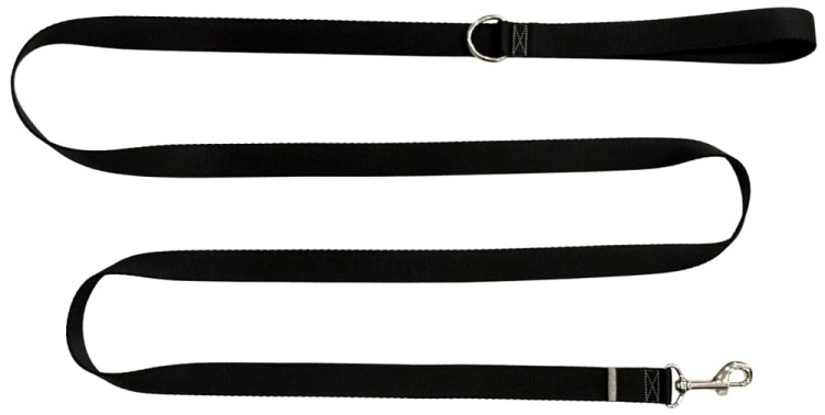 Smycz dla Psa Tradycyjna 2,5 cm Czarna Zepnij