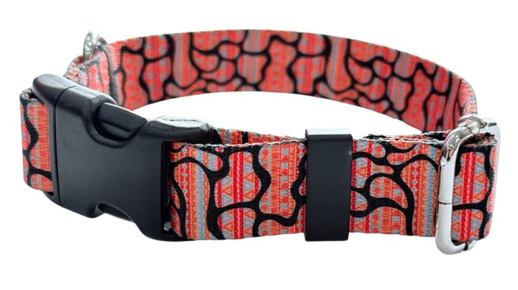 Obroża dla Psa 2,5 cm z klamrą Regulowana EtnoBoho Zepnij