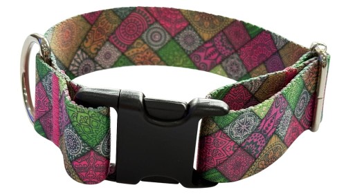 Obroża dla Psa szeroka 4 cm z klamrą Aztec Zepnij