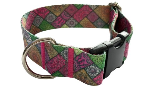 Obroża dla Psa szeroka 4 cm z klamrą Aztec Zepnij
