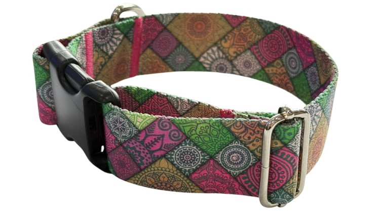 Obroża dla Psa szeroka 4 cm z klamrą Aztec Zepnij