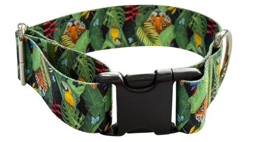 Obroża dla Psa szeroka 4 cm z klamrą Tropical Zepnij