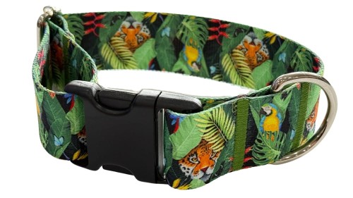 Obroża dla Psa szeroka 4 cm z klamrą Tropical Zepnij
