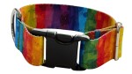 Obroża dla Psa szeroka 4 cm z klamrą Rainbow Zepnij