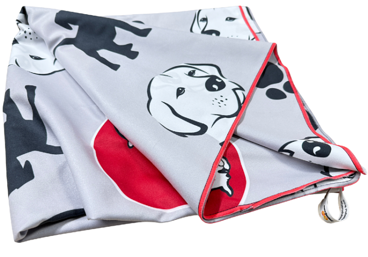 Ręcznik szybkoschnący z mikrofibry DUŻY 80×150 cm DOGSICON Zepnij