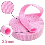 Taśma Rurowa 25mm Polipropylen Róż M. 5mb