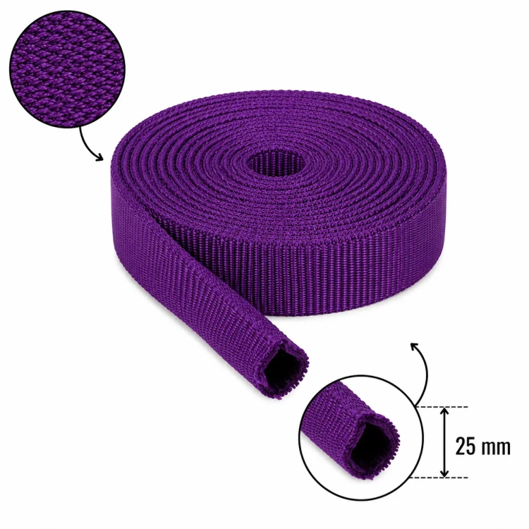 Taśma Rurowa 25mm Polipropylen Fiolet 5mb