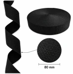 Taśma Nośna 80mm Polipropylen grubość 1,3mm Czarna 5 metrów