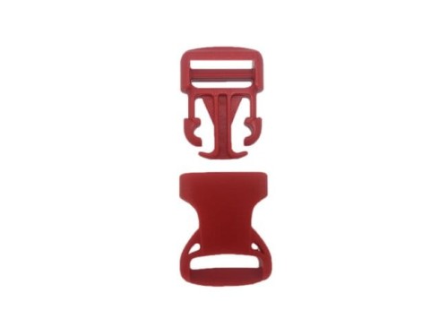 Klamra 25mm Zapięcie Zatrzask plastik Czerwona 5szt