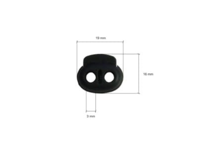 Stoper plastikowy podwójny 3mm 20szt