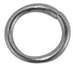 Kółko kaletnicze metalowe 14 mm drut 2,5 mm, niklowane, zgrzewane 10szt