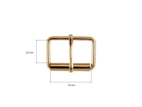 Klamra Sprzączka Rymarska 30/20/3mm Złota 10szt