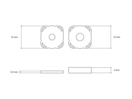 Zapięcie Magnetyczne Magnes 14mm Przyszywany 5szt