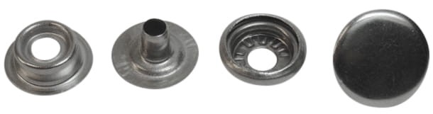 Napa kaletnicza Zatrzask 15mm Srebrna 5szt