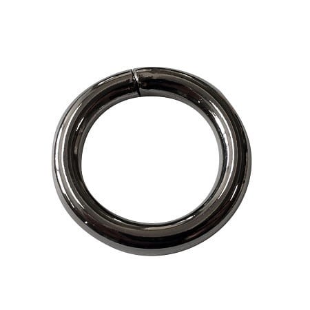 Kółko metalowe drut 6mm fi25 Czarny nikiel 5szt